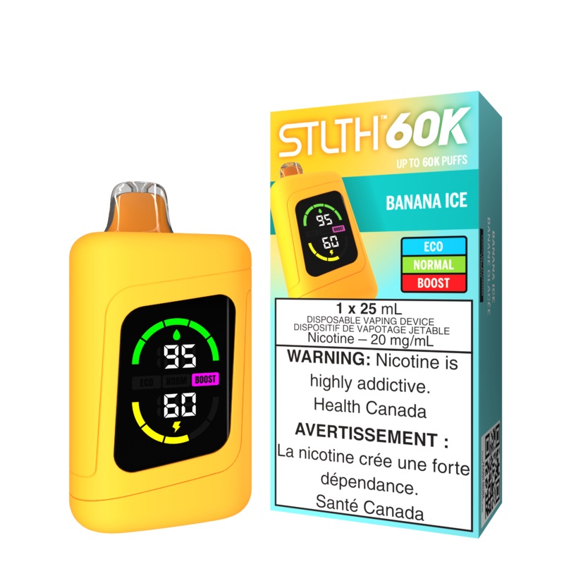 STLTH 60K – Banana Ice|20 mg/mL (wholeseller) – Excise ON|20 mg/mL (wholeseller) – Excise AB|20 mg/mL (wholeseller) – Excise MB|20 mg/mL (wholeseller) – Excise FED|20 mg/mL – ON|20 mg/mL – AB|20 mg/mL – MB|20 mg/mL – FED