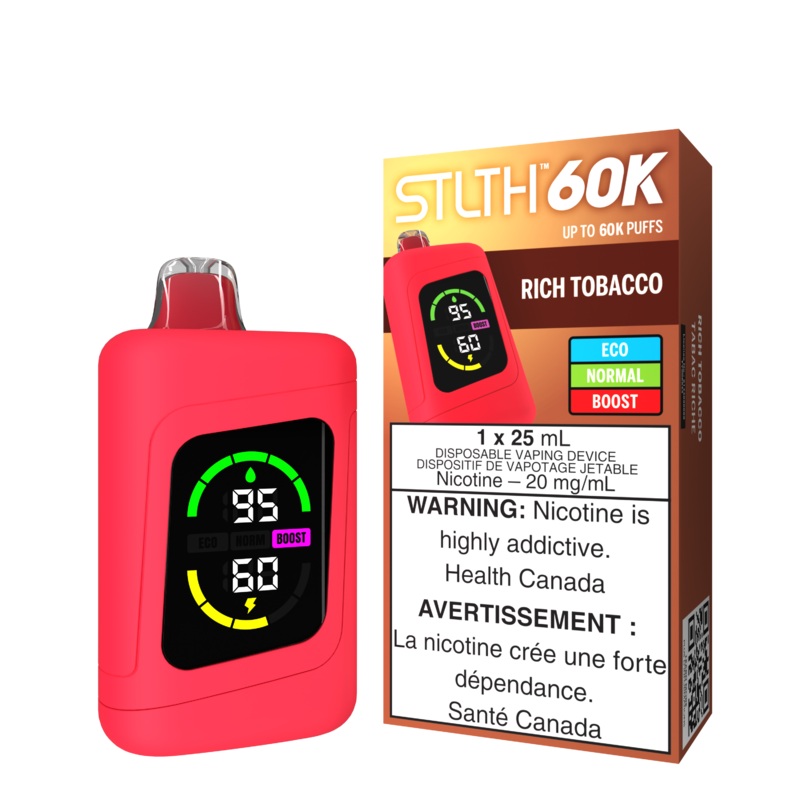STLTH 60K – Rich Tobacco|20 mg/mL (wholeseller) – Excise ON|20 mg/mL (wholeseller) – Excise AB|20 mg/mL (wholeseller) – Excise MB|20 mg/mL (wholeseller) – Excise NB|20 mg/mL (wholeseller) – Excise PE|20 mg/mL (NS)(wholeseller) – Excise FED|20 mg/mL (whole
