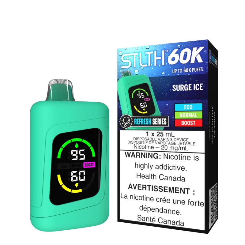 STLTH 60K – Surge Ice|20 mg/mL (wholeseller) – Excise ON|20 mg/mL (wholeseller) – Excise AB|20 mg/mL (wholeseller) – Excise MB|20 mg/mL (wholeseller) – Excise FED|20 mg/mL – ON|20 mg/mL – AB|20 mg/mL – MB|20 mg/mL – FED