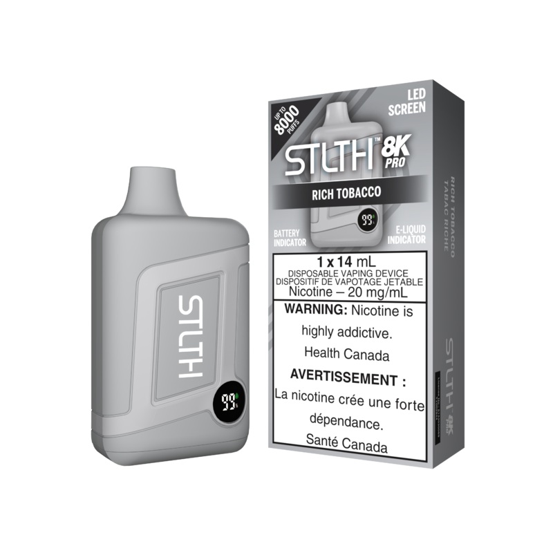 STLTH 8K PRO – Rich Tobacco|20 mg/mL (wholeseller) – Excise ON|20 mg/mL (wholeseller) – Excise AB|20 mg/mL (wholeseller) – Excise MB|20 mg/mL (wholeseller) – Excise NB|20 mg/mL (wholeseller) – Excise NU|20 mg/mL (wholeseller) – Excise PE|20 mg/mL (NS)(who