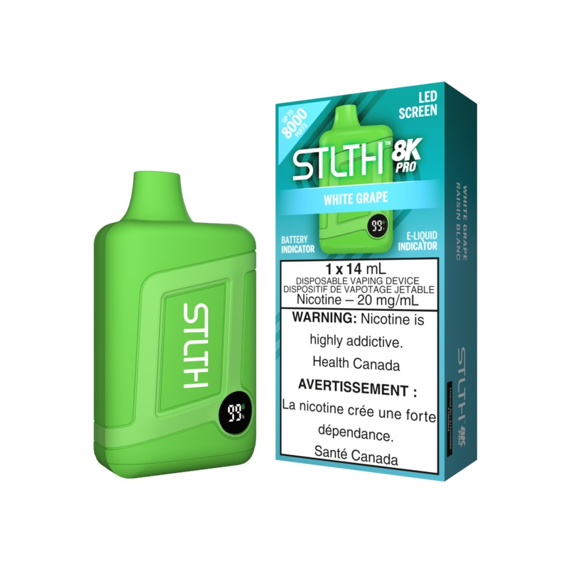 STLTH 8K PRO – White Grape|20 mg/mL (wholeseller) – Excise ON