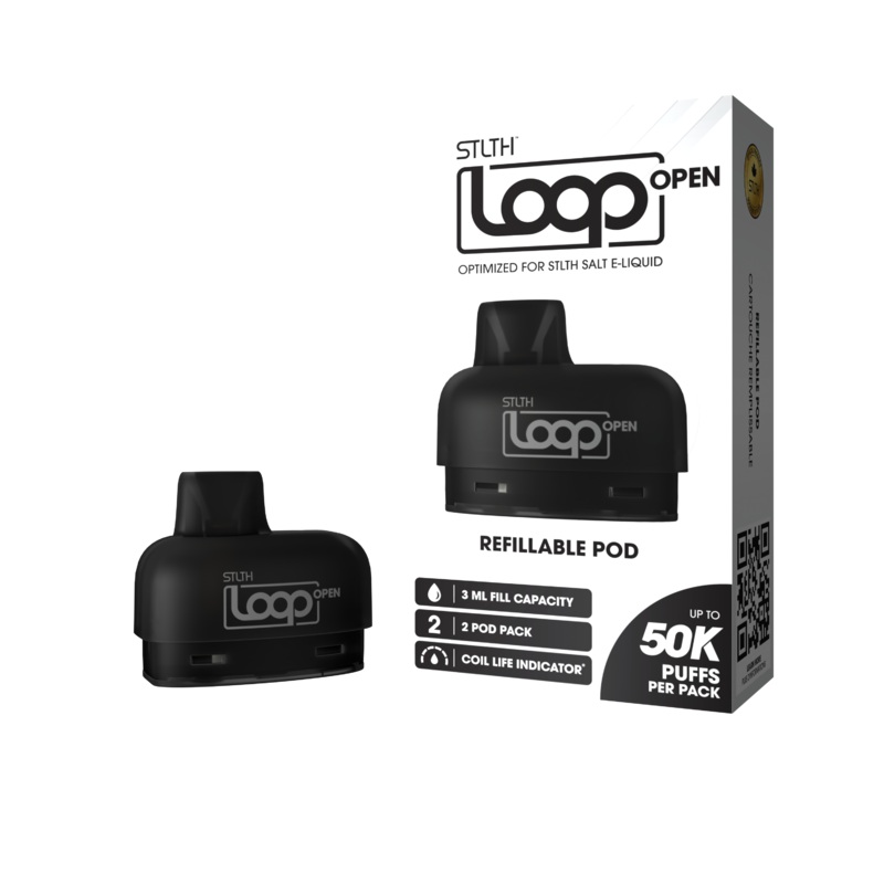 STLTH LOOP OPEN POD 2 Pack 3ML – Black