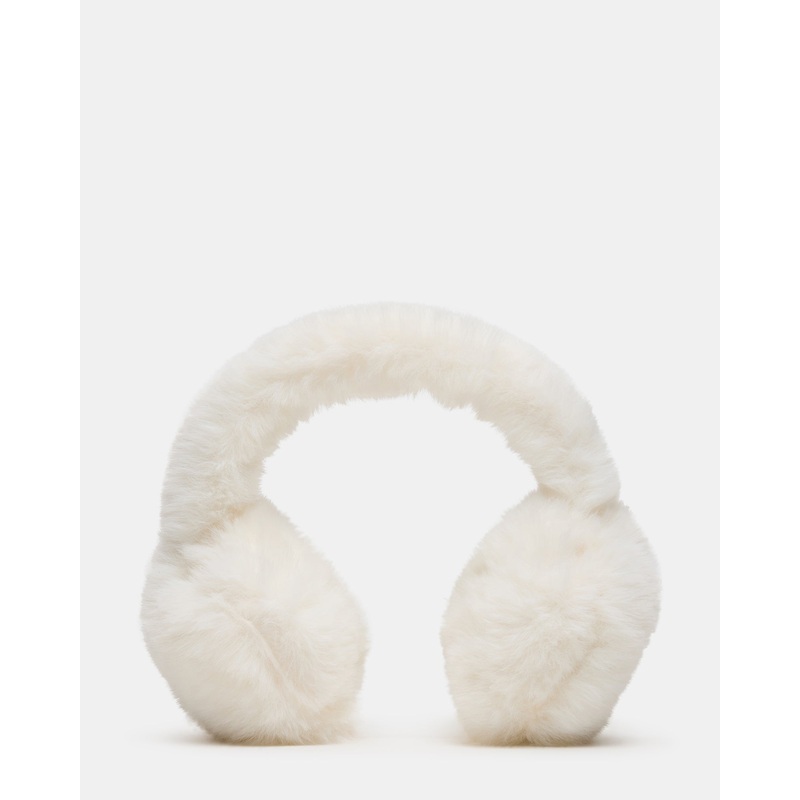 ALL OVER FAUX EARMUFFS ANTIQUE WHITE