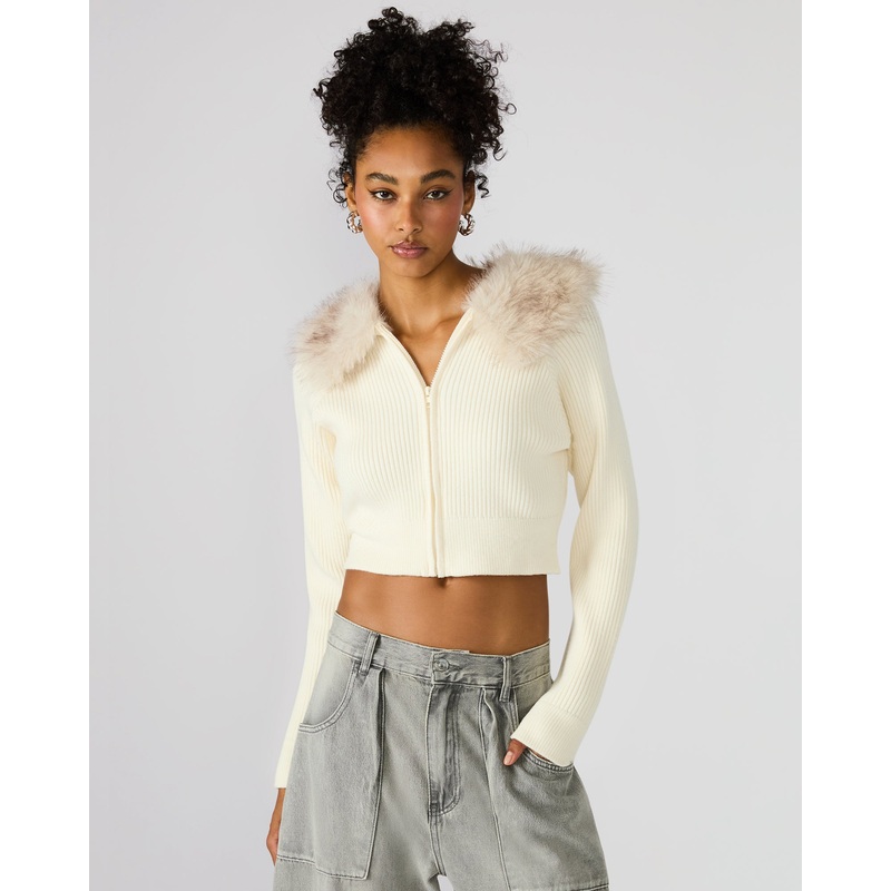 LYSIA SWEATER JACKET CREAM|CREAM|XS|S|M|L|XL|XXL|CREM