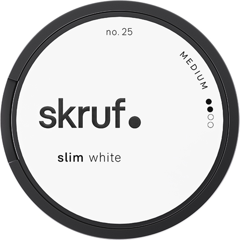 Skruf #25 Slim White Medium|1 pc|10 pcs