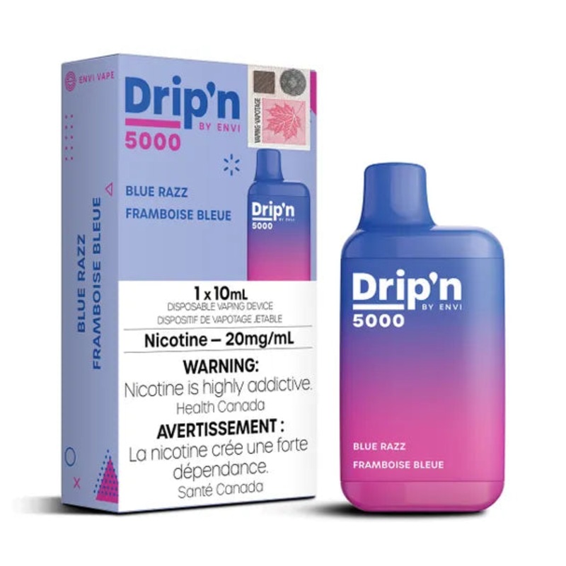 Drip’n by Envi 5000 Disposable – Blue Razz 20MG
