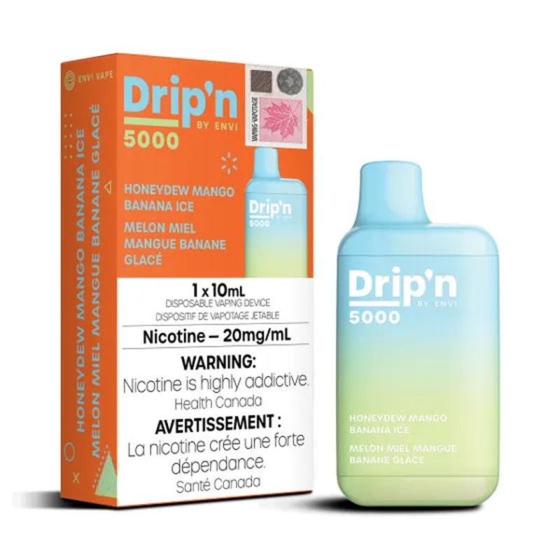 Drip’n by Envi 5000 Disposable – Honeydew Mango Banana Ice 20MG