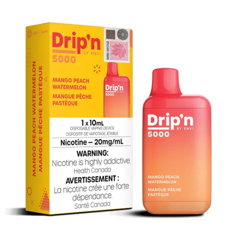 Drip’n by Envi 5000 Disposable – Mango Peach Watermelon 20MG