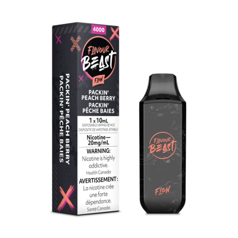 Flavour Beast Flow Disposable – Packin’ Peach Berry (Pop’n Peach Berry) (Ontario)