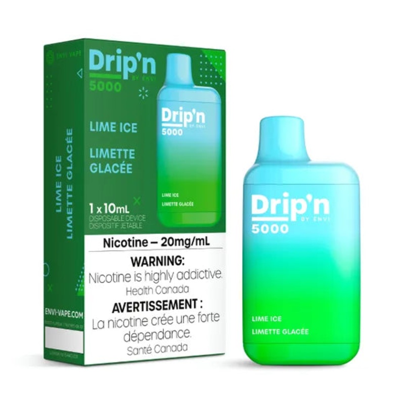 Drip’n by Envi 5000 Disposable – Lime Ice 20MG