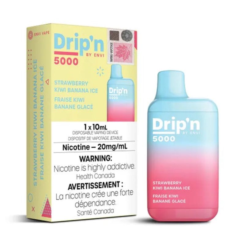 Drip’n by Envi 5000 Disposable – Strawberry Kiwi Banana Ice 20MG