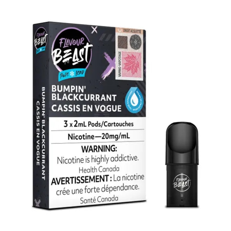 Flavour Beast Pod Pack – Bumpin’ Blackcurrant Iced (3/PK)