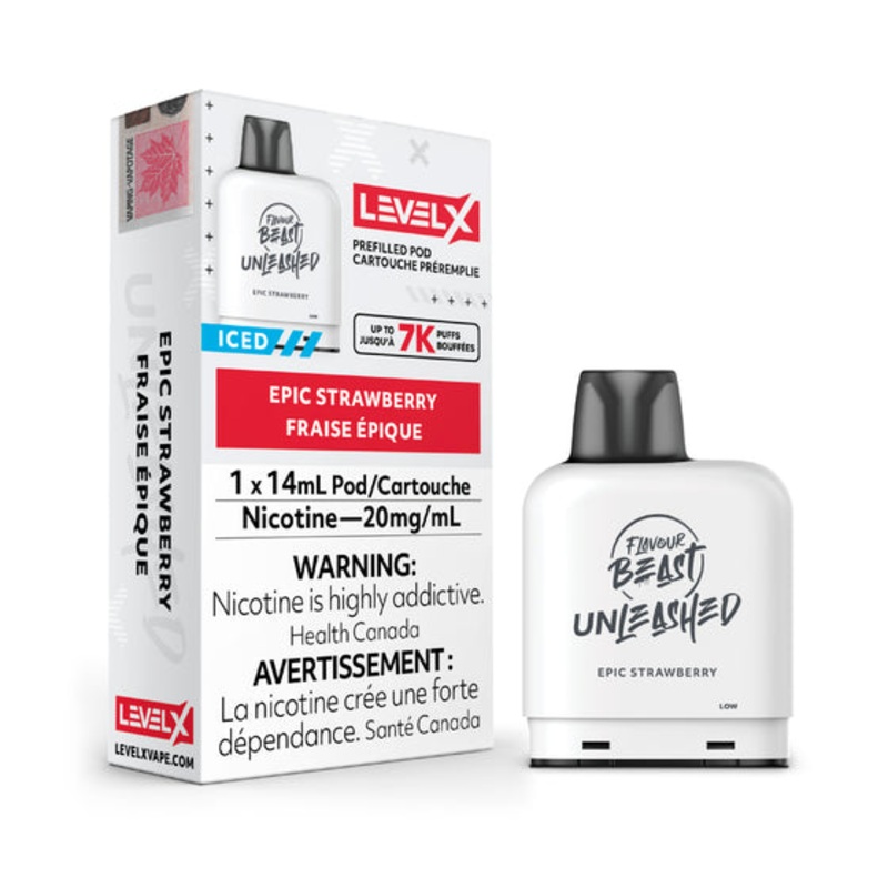 Level X Flavour Beast Unleashed Pod 14mL – Epic Strawberry