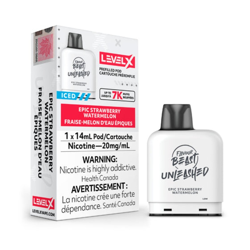 Level X Flavour Beast Unleashed Pod 14mL – Epic Strawberry Watermelon