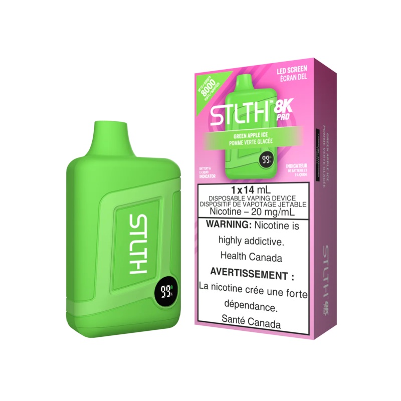 STLTH BOX 8K PRO DISPOSABLE – GREEN APPLE ICE (Ontario)