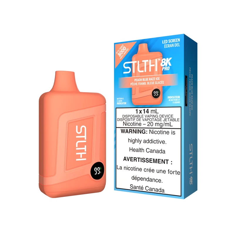 STLTH BOX 8K PRO DISPOSABLE – PEACH BLUE RAZZ ICE (Ontario)