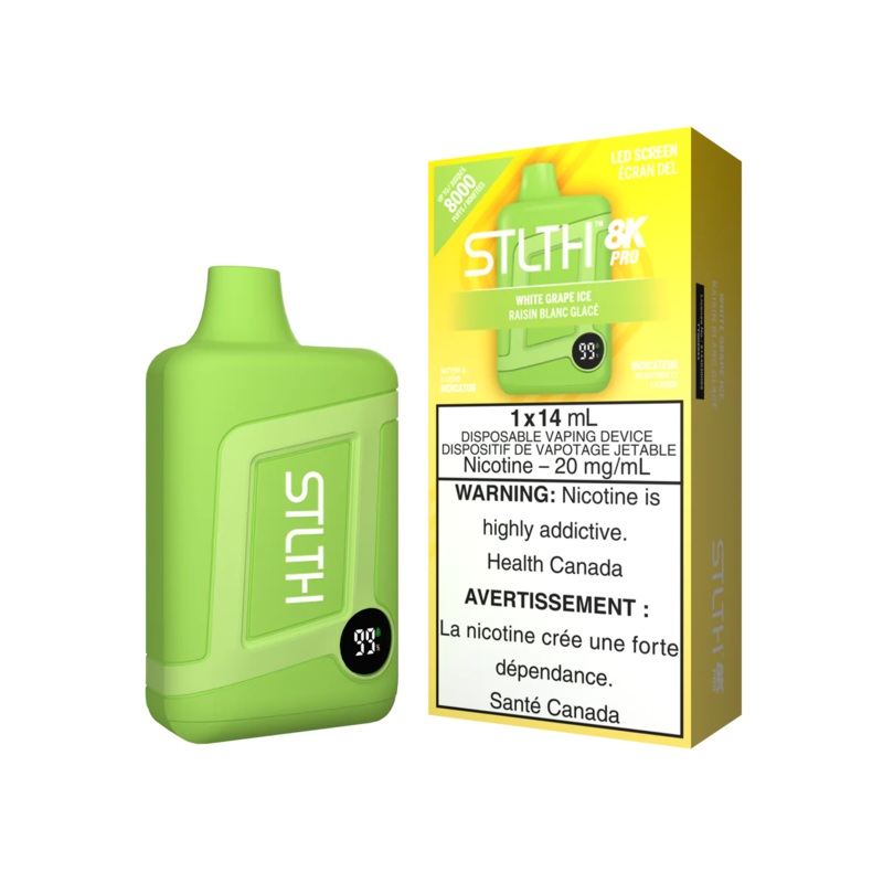 STLTH BOX 8K PRO DISPOSABLE – WHITE GRAPE ICE (Ontario)