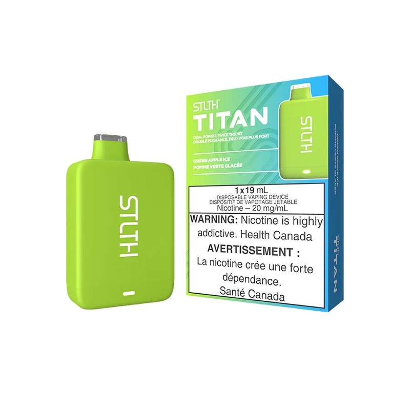 STLTH TITAN DISPOSABLE – GREEN APPLE ICE (Ontario)