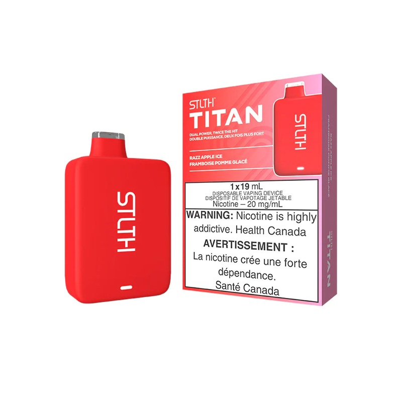 STLTH TITAN DISPOSABLE – RAZZ APPLE ICE (Ontario)