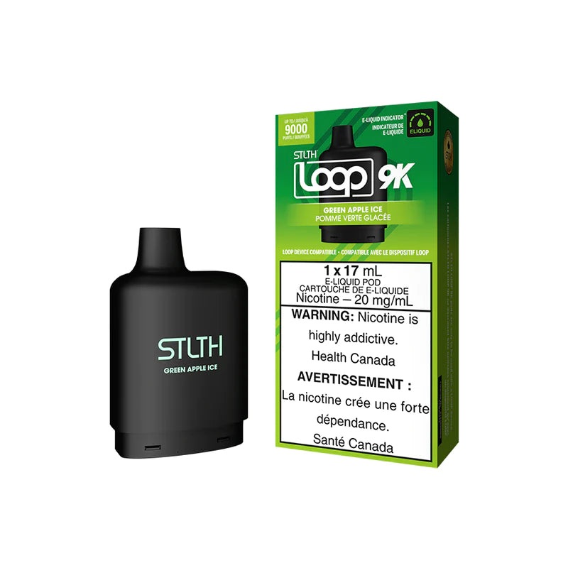 STLTH LOOP 9K POD PACK – GREEN APPLE ICE (Ontario)