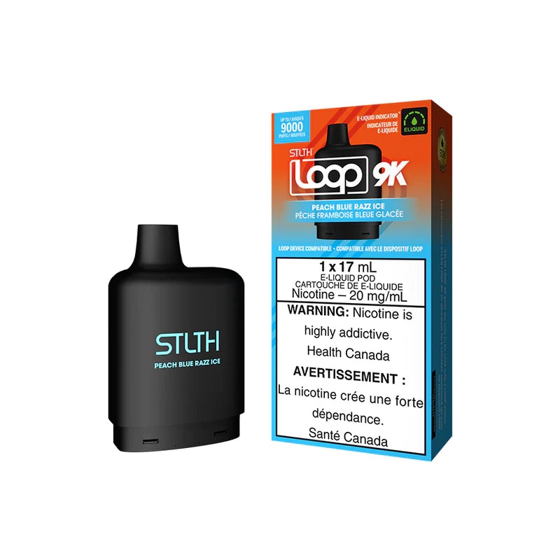 STLTH LOOP 9K POD PACK – PEACH BLUE RAZZ ICE (Ontario)