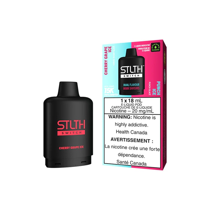 STLTH SWITCH POD PACK – CHERRY GRAPE ICE AND PUNCH ICE (Ontario)
