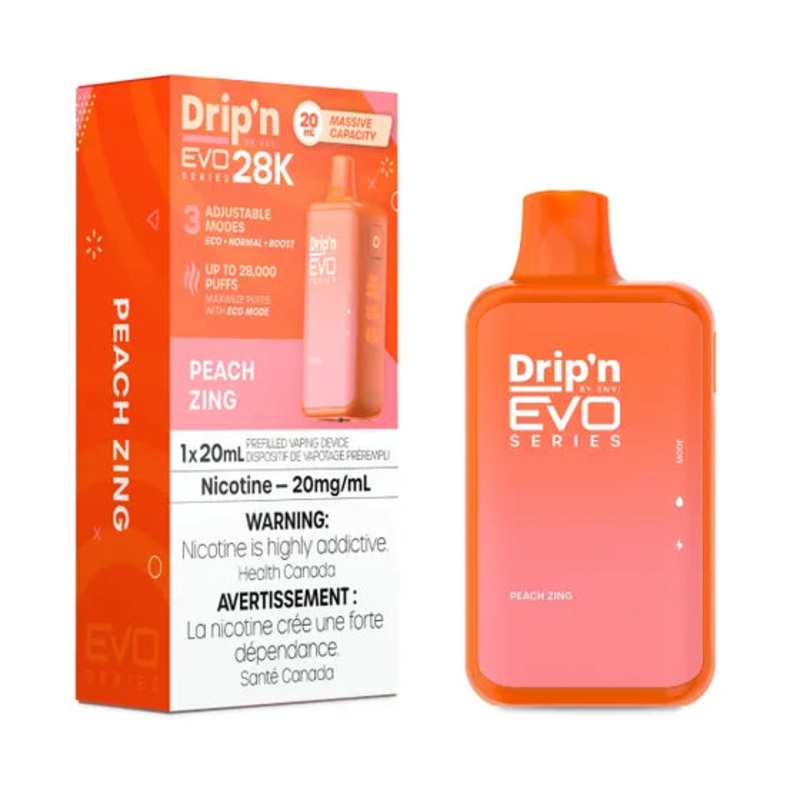 Drip’n by Envi EVO Series 28k Disposable – Peach Zing