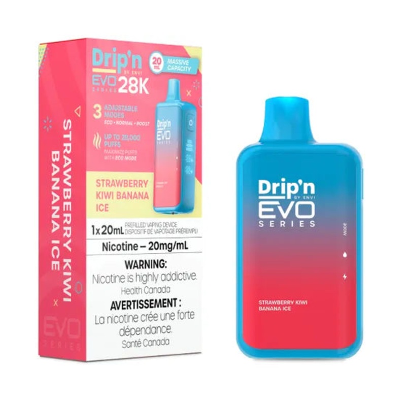 Drip’n by Envi EVO Series 28k Disposable – Strawberry Kiwi Banana lce