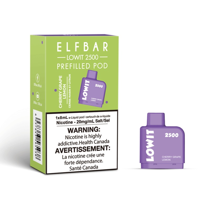ELFBAR LOWIT 2500 – Cherry Grape Lemon