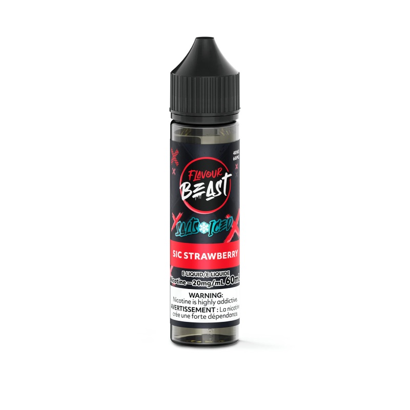 Flavour Beast E-Liquid 60mL- Sic Strawberry (ICED)
