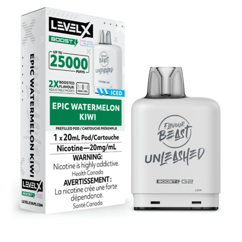 Level X Boost Pod 20ml – Unleashed – Epic Watermelon Kiwi