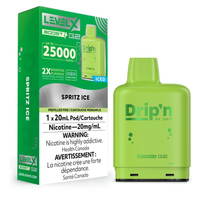 Level X Drip’n Boost Pod 20mL – Spritz