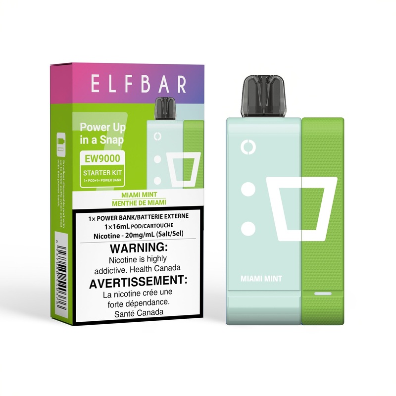 ELFBAR EW9000 – Starter Kit|Watermelon  lce|Miami Mint|Juicy Peach|Jiggly Sting|Cherry Strazz|Blue Razz Ice|California Cherry|Dragon Fruit Strawnana