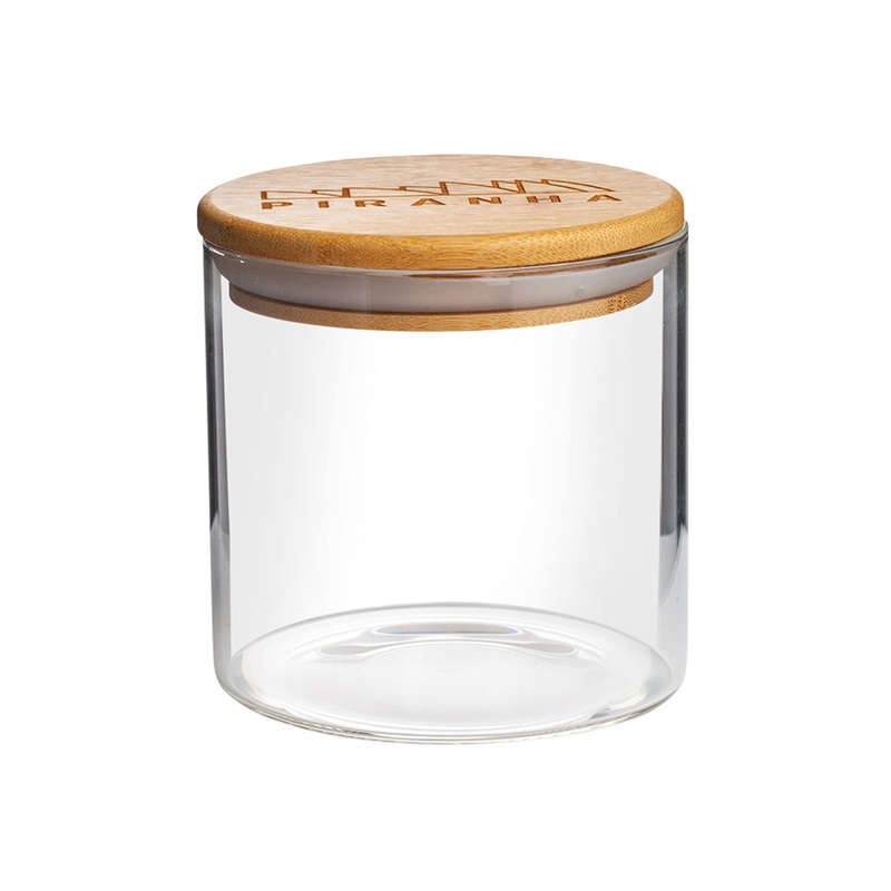 Glass Jar with Bamboo Lid by Piranha 200