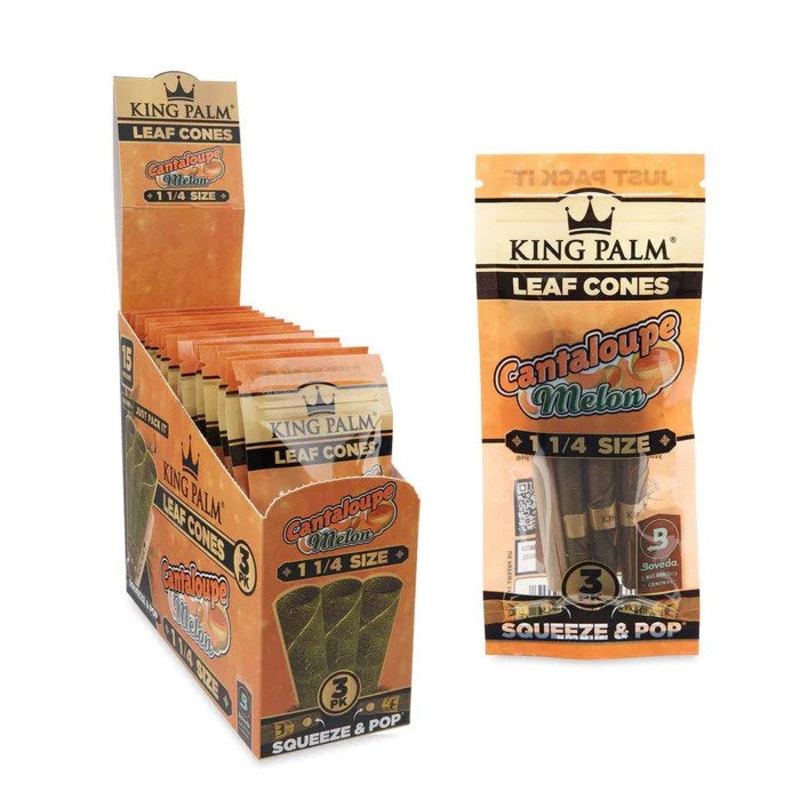 King Palms – 3pk 1 1/4 Leaf Cones Cantaloupe Melon