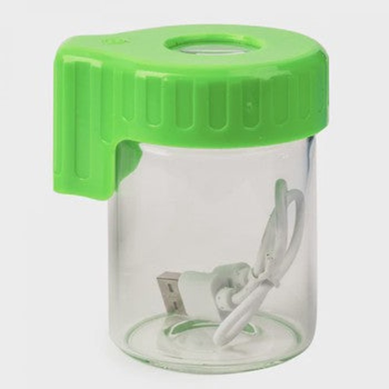 Light-Up Glass Seal Storage Jar with Magnifying Viewing – Cookies