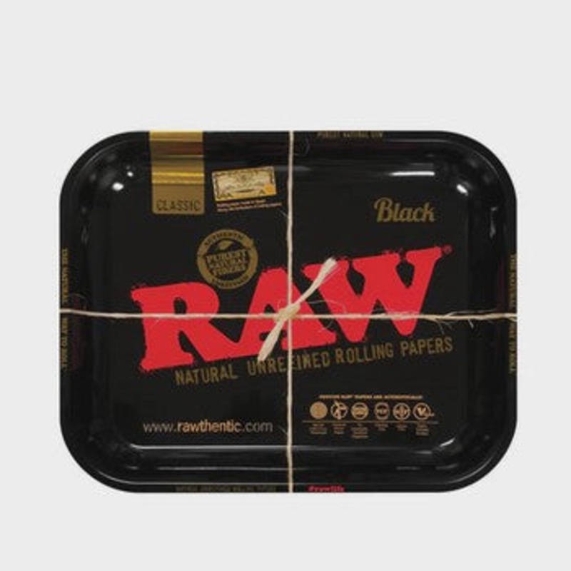 Raw – Black Large Rolling Tray