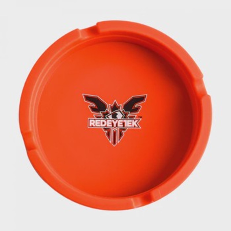 Red Eye Tek Silicone Ashtray|Black|Red