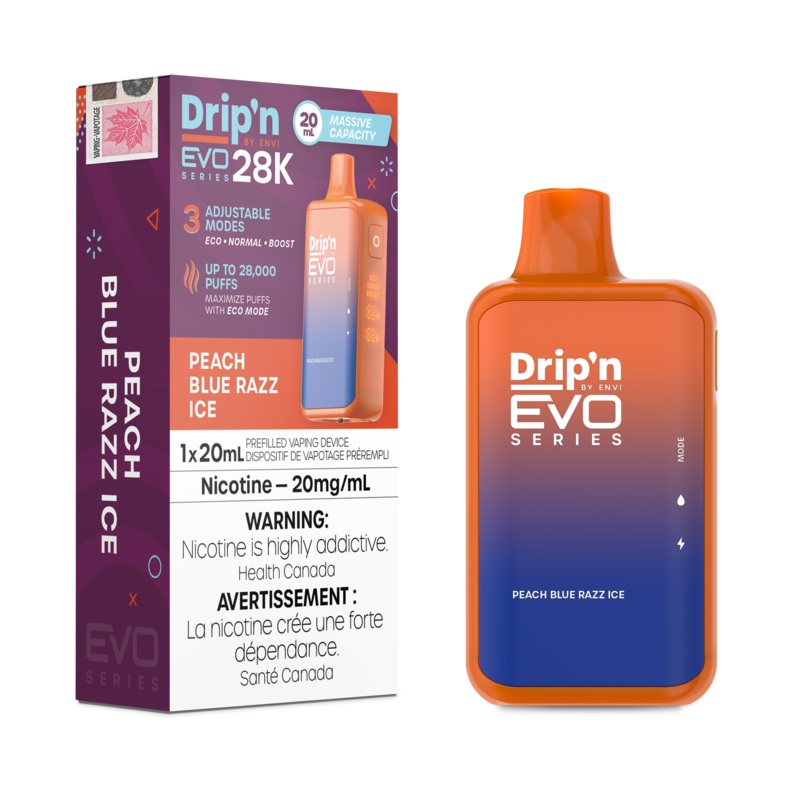 Drip’n EVO 28K – Peach Blue Razz Ice [FED]