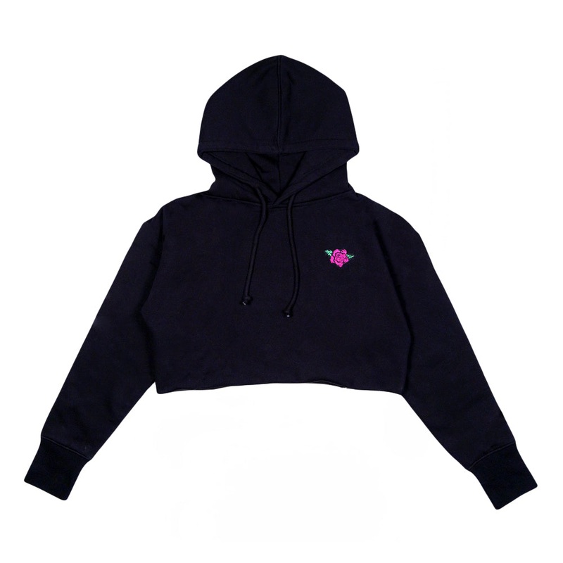 Grassroots – Ellie Paisley Bear Womens Crop Hoodie