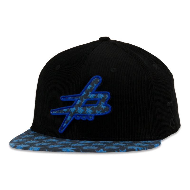 Grassroots – Phlo Designs Columbine Removable Logo Black Strapback Hat
