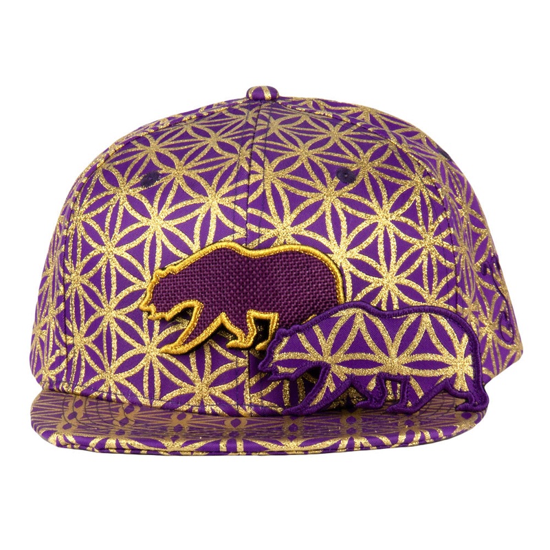 Grassroots – Removable Bear Flower of Life Royal Snapback Hat