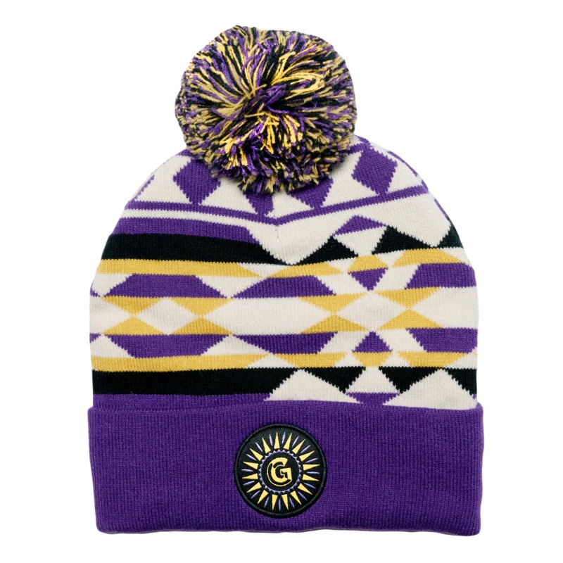 Grassroots – Sahara Purple Pom Beanie