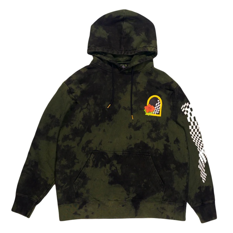 Grassroots – Stanley Mouse Mandolin Jester Never Summer Green Dyed Pullover Hoodie