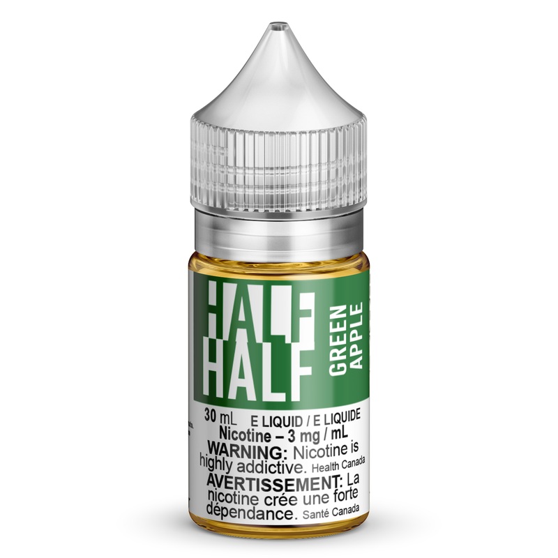Half Half – Green Apple [FED]|3 mg|6 mg|0 mg|30 mL