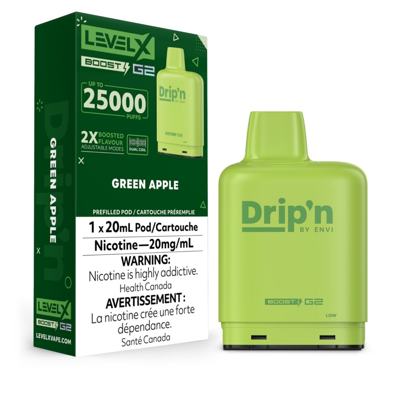 Level X Drip’n Boost – Green Apple [FED]