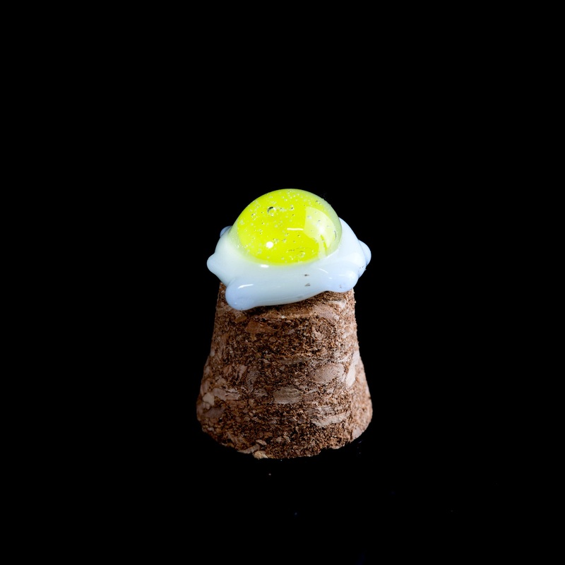 Locomotive Glass – Boro Hat Pin – Egg – 2