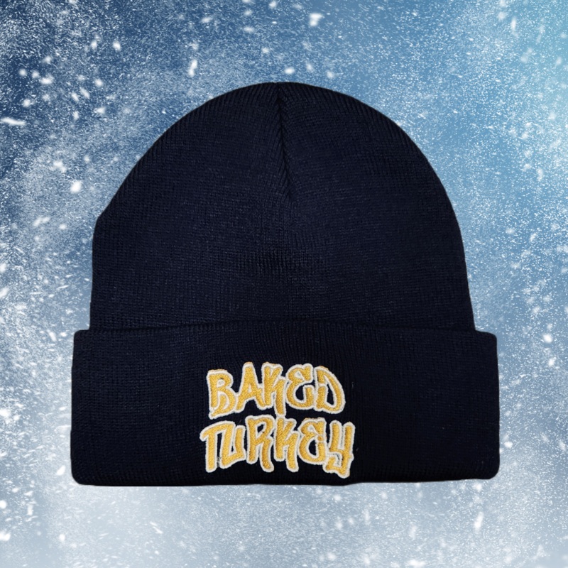 Baked Goods – Handstyle Beanie – Navy/Gold/White